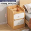 Tủ Gỗ Đầu Giường ,Kệ 3 Tầng 2 Ngăn Kéo Gỗ MDF Chống Nước