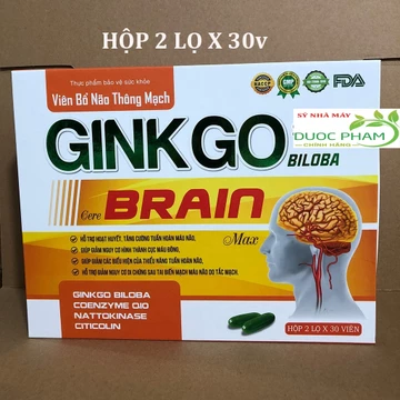 [Combo 2 lọ ] Viên bổ não thông mạch Ginkgo Biloba Cere Brain Max - Ginkgo 600mg giúp bổ não - Ginkgo Brain max