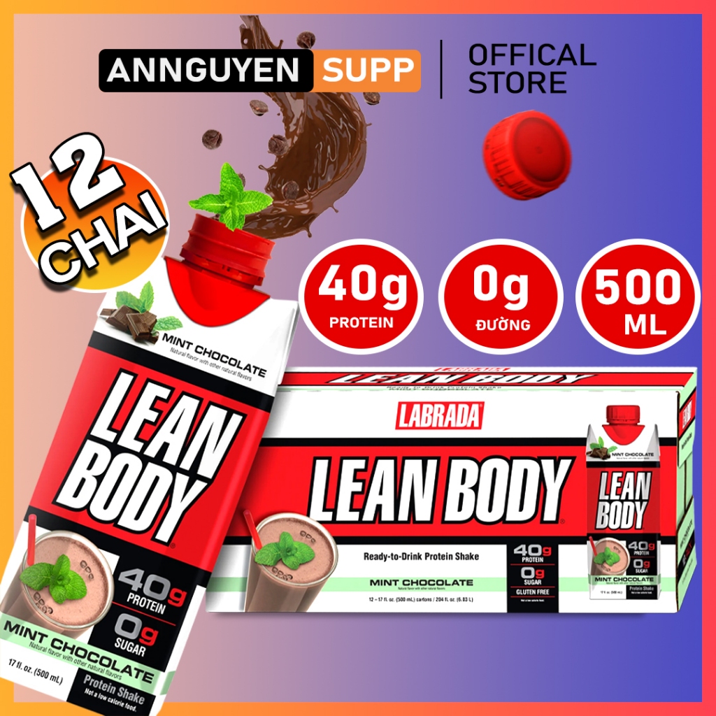 Labrada Lean Body Thùng 12 Chai 500ml Chính Hãng BBT | Shopee Việt Nam