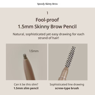 [Peripera] Kẻ Lông Mày Đầu Mảnh Peripera Speedy Skinny Brow 2 Đầu