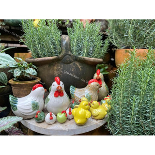 Gà Con Gốm 7 Màu/Vịt Con Gốm Decor Trang Trí Để Bàn - Trang Trí Tiểu Cảnh - Gốm Bình Dương
