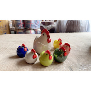 Gà Con Gốm 7 Màu/Vịt Con Gốm Decor Trang Trí Để Bàn - Trang Trí Tiểu Cảnh - Gốm Bình Dương