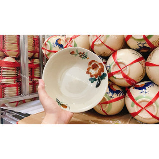Tô Lỡ Gốm Xưa Vẽ Hoa Cam Nâu Điểm Trắng Size 18cm - Gốm Lái Thiêu - Gốm Xưa Cho Người Hoài Niệm