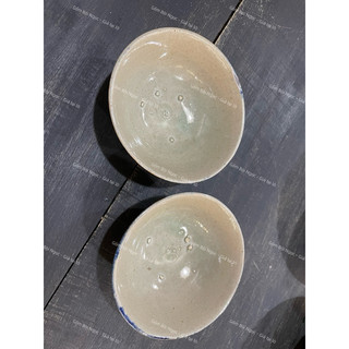 Bộ 10 Cái Chén Gốm Chỉ Xanh Ăn Cơm Size 10.5cm - Gốm Xưa Lái Thiêu Cho Người Hoài Niệm