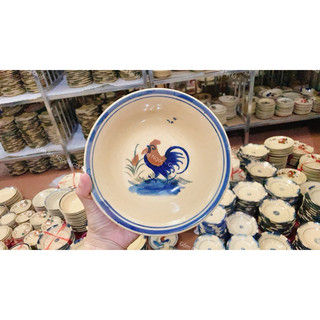 Tô Gốm Loe (Tô Lỡ) 18cm Vẽ Hoa/Gà Xưa/Phết/Chỉ Xah Loại Đẹp Lòng Không Chấm Chân - Gốm Xưa Lái Thiêu Cho Người Hoài Niệm