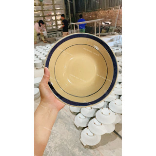 Tô Gốm Xưa Bắc Chỉ Xanh Nam Bộ - Tô Tượng Size Đại 21cm - Gốm Lái Thiêu - Gốm Xưa Cho Người Hoài Niệm