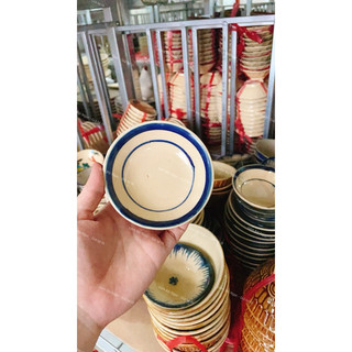 Bộ 10 Chén Gốm Chỉ Xanh Size To 9.5cm - Làm Bánh Bèo - Nướg Trứng - Chén Chấm - Gốm Xưa Lái Thiêu Cho Người Hoài Niệm