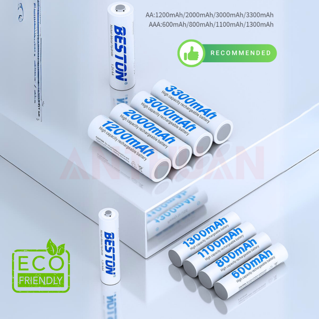 Pin sạc AAA 1.2V Ni-MH BESTON dung lượng 600mAh 800mAh 1100mAh 1300mAh ...