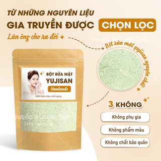 Bột rửa mặt trắng da 100g, bột đắp mặt Yujisan, bột rửa mặt thảo mộc, tẩy da chết, giúp da sáng mịn