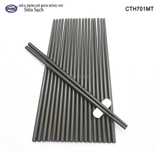 Đũa tròn gỗ Mun sừng trơn VIP - CTH701MT (10 đôi/hộp) Kháng khuẩn - chống nấm mốc