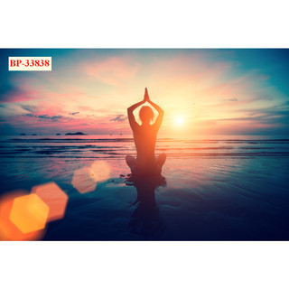 Tranh lụa 3d trang trí chủ đề Yoga trang trí phòng tập chuyên nghiệp đẹp mắt