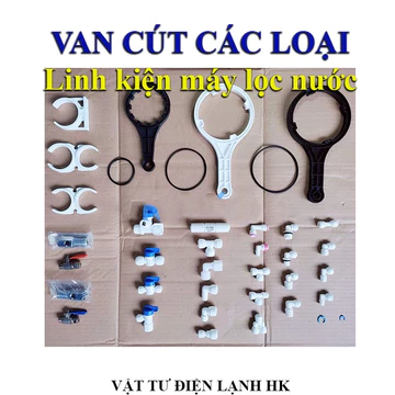 Cút cốc lọc 1 2 3, co nối nhanh cho bộ lọc, cút màng, cút đầu bơm, cút zen, T nối đầu nối, cút dây 6 10 Cút một chiều