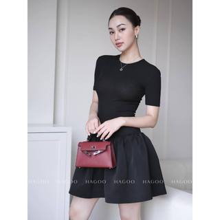 Đầm nữ cổ tròn phối tafta lụa HAGOO 𝐓𝐈𝐌𝐄𝐋𝐄𝐒𝐒 𝐆𝐀𝐋𝐋𝐄𝐑𝐘 [ V387 ]