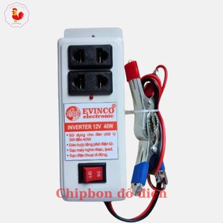 Bộ chuyển điện 12v lên 220v 40W dùng sạc điện thoại, đèn led, adapter wifi