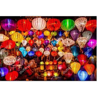 Tranh dán tường Việt Nam 3D HỘI AN thơ mộng, yên bình