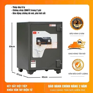 Két Sắt Vân Tay Điện Tử Thông Minh Việt Tiệp Siêu Cường Két Sắt Việt Tiệp V1120VT - Công Ty Két Sắt Việt Tiệp