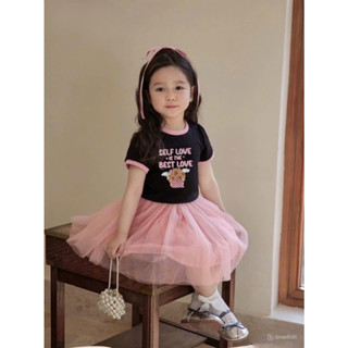 [B&G] Sét áo cotton capy bara kèm chân váy cho bé gái từ 10-40kg