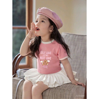 [B&G] Sét áo cotton capy bara kèm chân váy cho bé gái từ 10-40kg