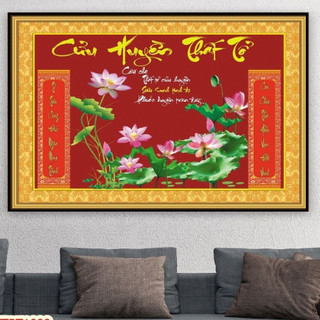 Tranh Treo Phòng Thờ (60x90cm) - Tranh Laminate Tráng Gương