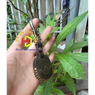 Bao da chìa khoá xe điện Vinfast remote Klara, ốp khoá chống chộm vinfast klara bằng da bò thật
