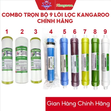 Trọn bộ Combo 9 lõi lọc nước Kangaroo chính hãng 123456789 - Lõi RO, Nano, Ceramic, Alkaline , Maifan, ORP Cartridge