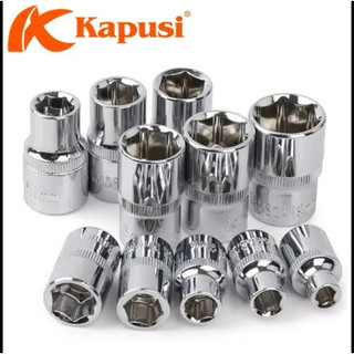 Tuýp khẩu trắng ngắn KAPUSI Nhật Bản 1/2 inch cỡ 8-32mm, đầu lục giác, thép CR-V, Bh 12 tháng Kouritsu Official Store
