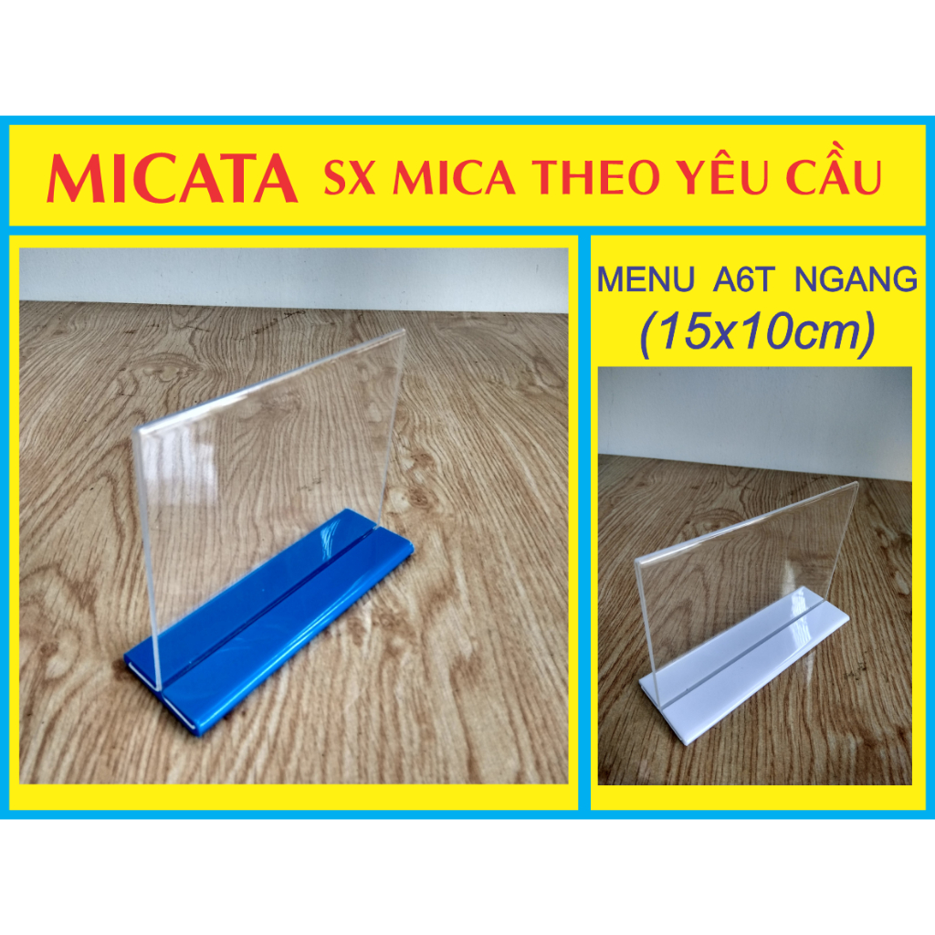 MENU MICA A6 15X10CM NGANG ok | Shopee Việt Nam
