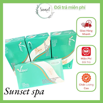 Găng Tay Y Tế Có Bột Vglove Hàng Công Ty [Hộp 100 Chiếc] - Găng Tay Y Tế Có Bột Loại Dày