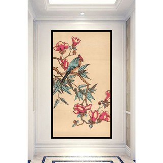 Tranh Treo Tường Trang Trí Phòng Khách Nghệ Thuật Dân Gian Đông Hồ 01 - Tranh Laminate Tráng Gương