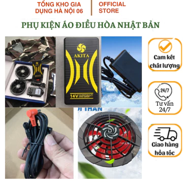 Củ sạc nhanh áo điều hòa, Pin áo điều hòa, Quạt áo điều hòa cao cấp (Phụ Kiện Rời)
