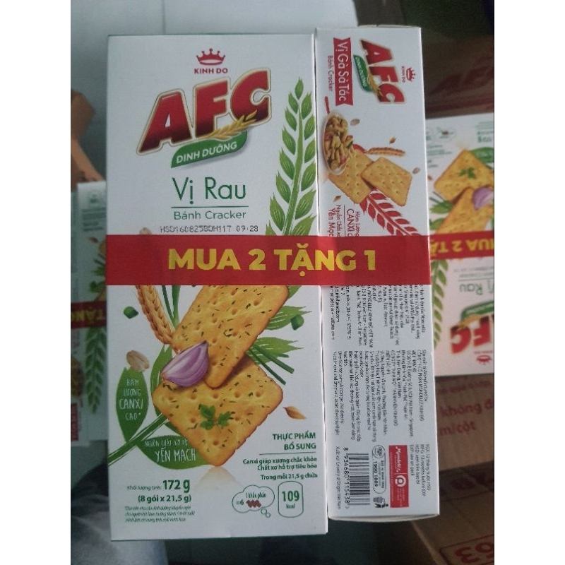Bánh Quy Dinh Dưỡng AFC Vị Rau, combo 2 tặng 1 ×172gam | Shopee Việt Nam