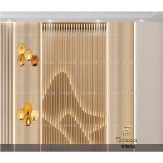 Phông Livestream Lam Sóng giả đèn phát sáng mẫu 3D 5D