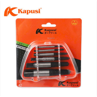 Bộ tháo bu lông ốc vít gãy 6 cây K-3688 (3-22mm) hãng Kapusi, Bh 12 tháng, Xử lý bu lông gãy chìm, ốc vít han, toét đầu