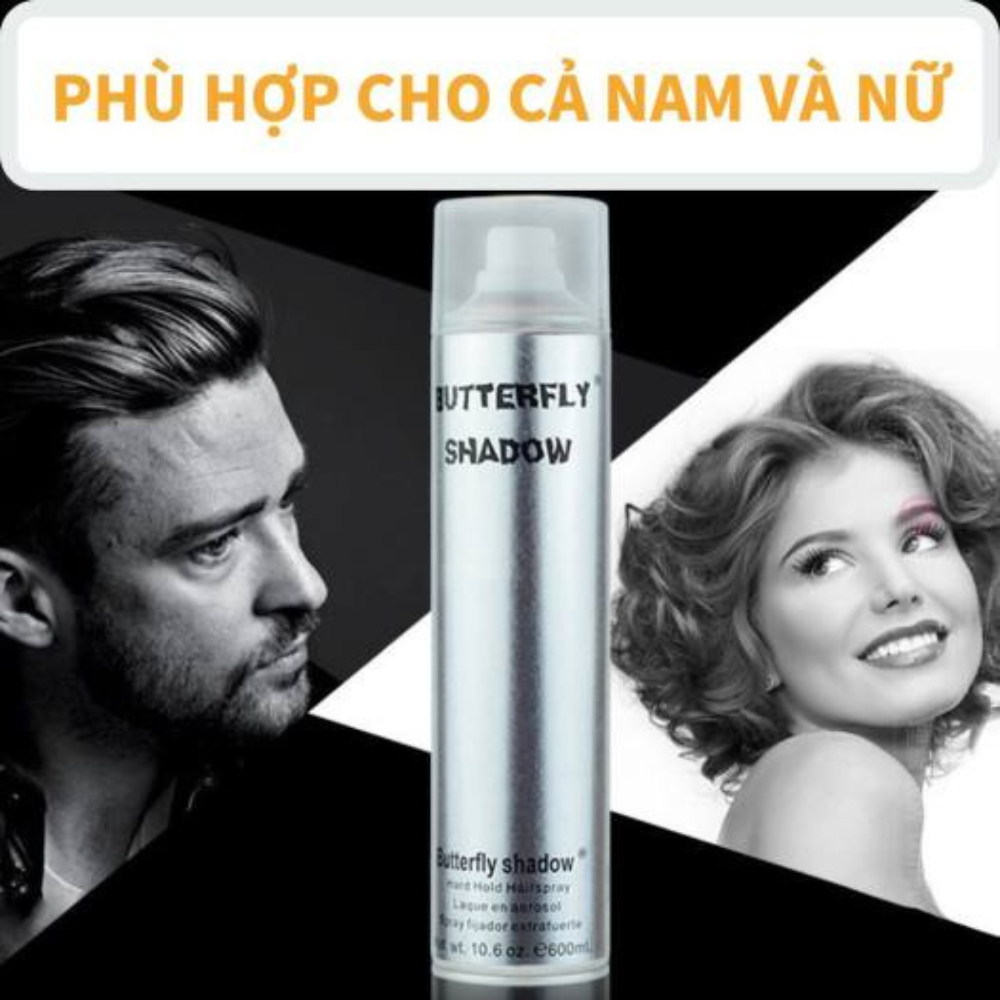 Ảnh Gôm xịt giữ nếp tóc Butterfly Shadow 150ml/320ml/600ml giúp tạo nếp tóc cùng hương thơm quyến rũ 2