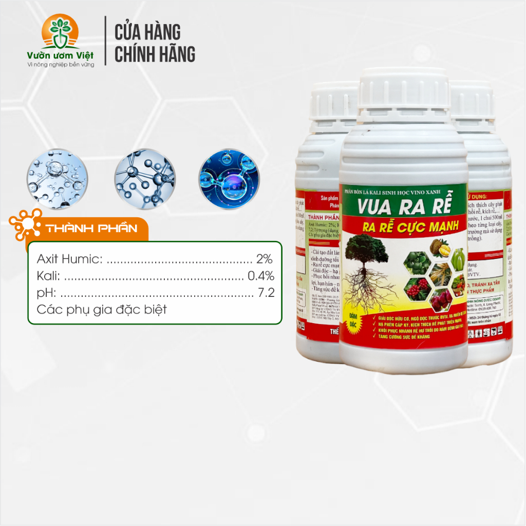 Phân bón VUA RA RỄ - ra rễ cực mạnh, dưỡng bộ rễ chắc khỏe, hạn chế bệnh tật, thối rễ, tái tạo rễ