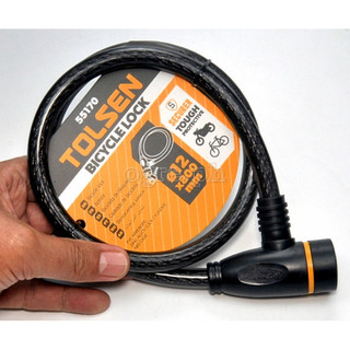 Khóa dây xe đạp, xe máy TOLSEN 55170 chiều dài 80mm, cáp chống cắt phi 12, BH 12 tháng Kouritsu Official Store