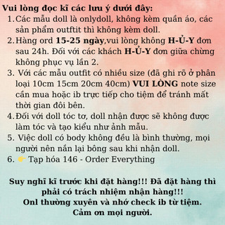 [72 mẫu][ORD] Outfit doll 10cm 15cm 20cm 40cm ngồi - Quần áo búp bê 10cm 15cm 20cm 40cm