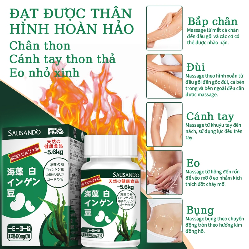 SAUSANDO giảm cân 7 ngày， giảm cân cấp tốc  5-10kg Giảm mỡ bụng giảm mỡ bụng giảm mỡ giảm cân mạnh