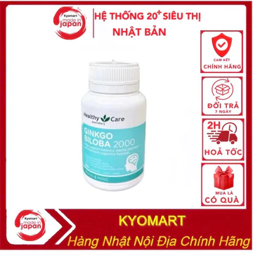 Bổ não Healthy Care Ginkgo Biloba 2000mg - 100 viên