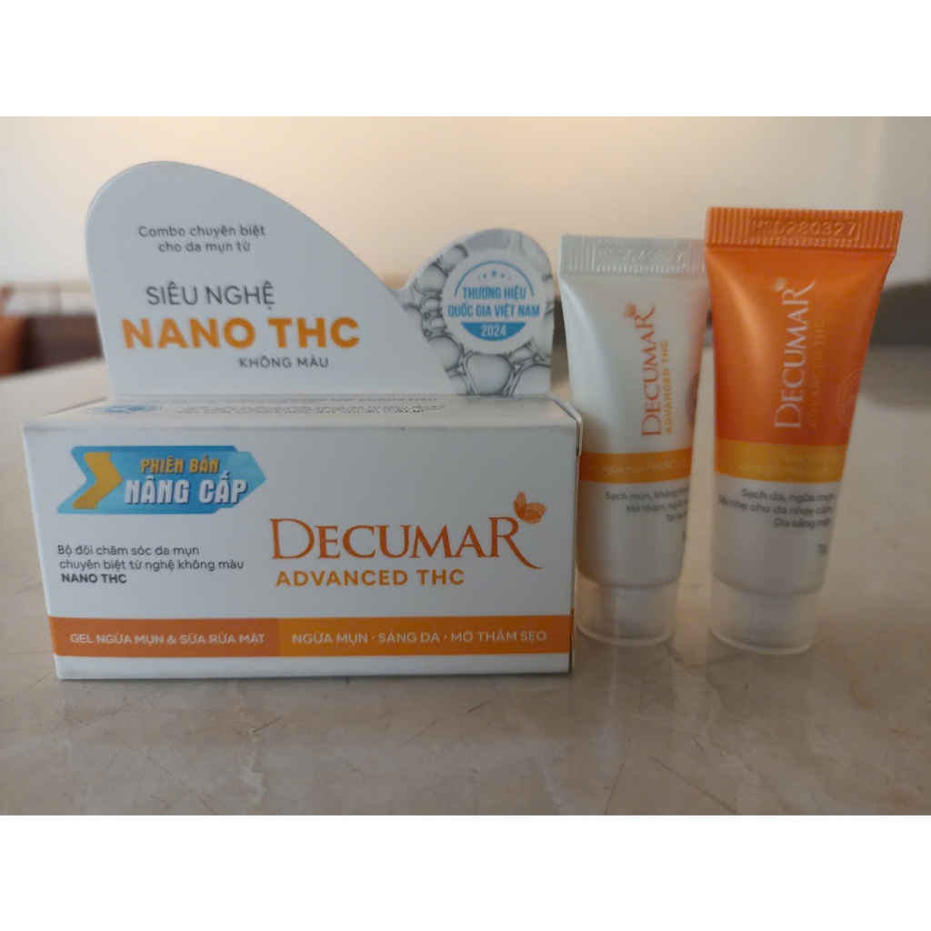 Bộ đôi Decumar Gel THC (5g) Ngừa Mụn & Sữa Rửa Mặt (7g) Làm Sạch ...