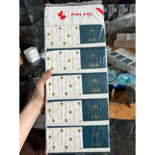 Combo 6 Gói Khăn Giấy Ăn Cao Cấp 3 Lớp 400 Tờ, Giấy Ăn To Siêu Dai Mềm Mịn Tiện Dụng Cho Gia Đình
