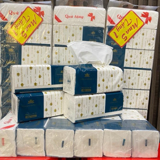 Combo 6 Gói Khăn Giấy Ăn Cao Cấp 3 Lớp 400 Tờ, Giấy Ăn To Siêu Dai Mềm Mịn Tiện Dụng Cho Gia Đình