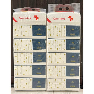 Combo 6 Gói Khăn Giấy Ăn Cao Cấp 3 Lớp 400 Tờ, Giấy Ăn To Siêu Dai Mềm Mịn Tiện Dụng Cho Gia Đình