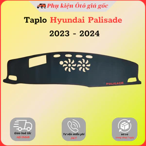 Thảm taplo xe Hyundai Palisade 2023, 2024 da carbon cao cấp ,Hàng 3 lớp có đế có chống trượt, che nắng tốt