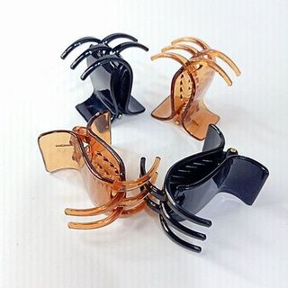 Kẹp Tóc Càng Cua 5 Răng Đen Nâu nhựa dẻo không gãy