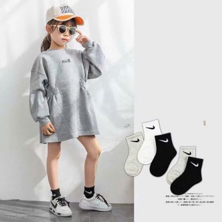 Set 5 Đôi Tất Cotton Cổ Cao Nihee Thể Thao Nâng Động Cho Các Bé te65