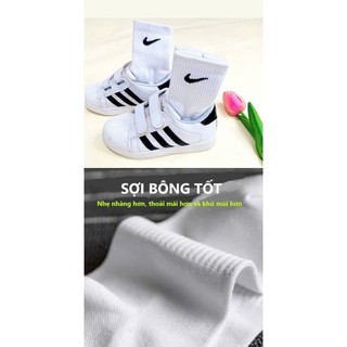 Set 5 Đôi Tất Cotton Cổ Cao Nihee Thể Thao Nâng Động Cho Các Bé te65
