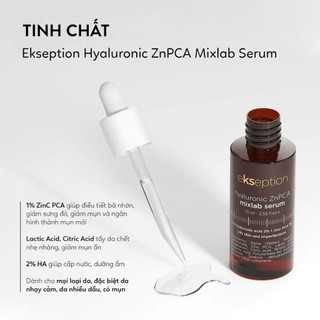 Sample serum Ekseption Hyaluronic ZnPCA, B5, Niacin Mixlab Serum Giảm Mụn, Kiềm Dầu 4ml Duduhouse
