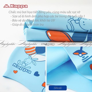Nón bơi Silicone KAPPA cho trẻ em mềm dẻo đội êm đầu