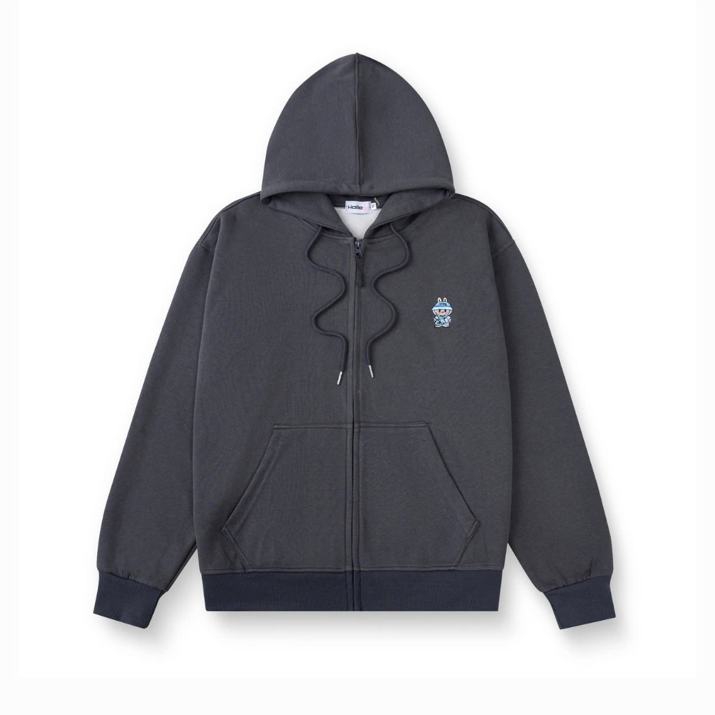 Áo Khoác Hoodie Zip Nam Nữ Unisex Thêu Labubu Vải 2 Da Cao Cấp Dày Dặn Unisex Local Brand HALLEY M32